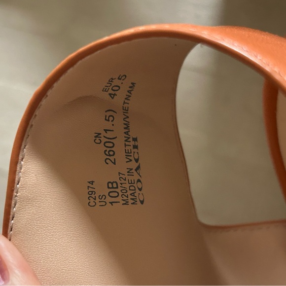 Coach Marci Leather Sandals in Hazelnut - Picture 15 of 16